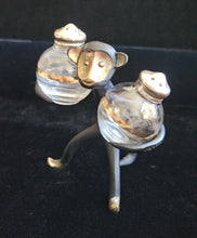 Load image into Gallery viewer, Midcentury Walter Bosse Patinated Brass Monkey Salt & Pepper Set Austria 3 Pcs