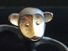 Load image into Gallery viewer, Midcentury Walter Bosse Patinated Brass Monkey Salt & Pepper Set Austria 3 Pcs