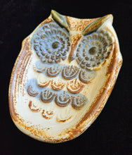 Load image into Gallery viewer, Vintage MCM Midcentury Japanese Stoneware Pottery Ceramic Owl Soap Trinket Dish Bird
