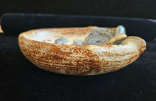 Load image into Gallery viewer, Vintage MCM Midcentury Japanese Stoneware Pottery Ceramic Owl Soap Trinket Dish Bird
