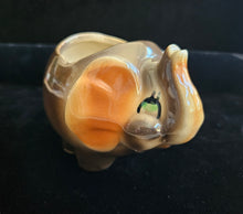Load image into Gallery viewer, Vintage 1940s Shawnee Pottery Roly Poly Elephant Trunk Up Good Luck Planter
