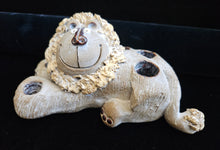 Load image into Gallery viewer, Vintage Nancy Eklund Stoneware Pottery Lion Candle Holder Flower Frog Toothbrush
