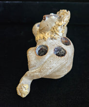 Load image into Gallery viewer, Vintage Nancy Eklund Stoneware Pottery Lion Candle Holder Flower Frog Toothbrush
