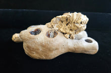 Load image into Gallery viewer, Vintage Nancy Eklund Stoneware Pottery Lion Candle Holder Flower Frog Toothbrush
