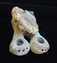 Load image into Gallery viewer, Vintage Nancy Eklund Stoneware Pottery Lion Candle Holder Flower Frog Toothbrush

