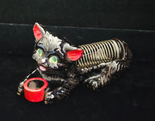 Load image into Gallery viewer, Midcentury 1950s Alco Japan Ceramic Black Cat Kitten Pen &amp; Letter Holder Desktop

