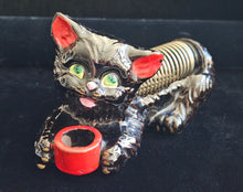 Load image into Gallery viewer, Midcentury 1950s Alco Japan Ceramic Black Cat Kitten Pen &amp; Letter Holder Desktop
