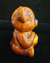 Load image into Gallery viewer, Vintage Houston Foods Co. Brown Bear Ceramic Honey Pot Jar Canister w/ Dipper Taiwan
