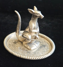 Load image into Gallery viewer, Vintage Silver Plated Kangaroo Joey Ring Jewelry Holder Trinket Floral Embossed Tray
