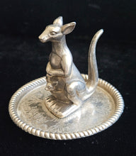 Load image into Gallery viewer, Vintage Silver Plated Kangaroo Joey Ring Jewelry Holder Trinket Floral Embossed Tray
