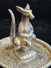 Load image into Gallery viewer, Vintage Silver Plated Kangaroo Joey Ring Jewelry Holder Trinket Floral Embossed Tray
