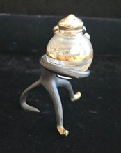 Load image into Gallery viewer, Midcentury Walter Bosse Patinated Brass Monkey Salt &amp; Pepper Set Austria 3 Pcs
