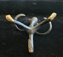 Load image into Gallery viewer, Midcentury Walter Bosse Patinated Brass Monkey Salt &amp; Pepper Set Austria 3 Pcs
