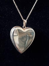 Load image into Gallery viewer, Vintage Engraved 12k Gold-Filled Heart Locket Necklace with 3D sterling "I Love You"
