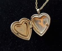 Load image into Gallery viewer, Antique Engraved 14k Gold-Filled Heart Locket Necklace
