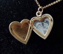 Load image into Gallery viewer, Antique Engraved 12k Gold-Filled Heart Locket Necklace
