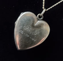 Load image into Gallery viewer, Vintage Engraved Gold-Filled Heart Locket Necklace
