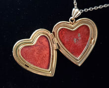 Load image into Gallery viewer, Antique Repousse 12k Gold-Filled Victorian Heart Locket Necklace
