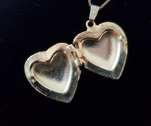 Load image into Gallery viewer, Vintage Cloisonne Butterfly Heart Locket Necklace 
